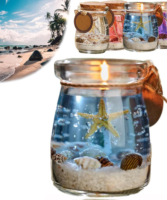 Nerocky Ocean Theme Blue Purple Pink Gel Candle